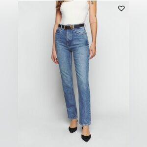 Reformation Cynthia High Rise Straight Jeans